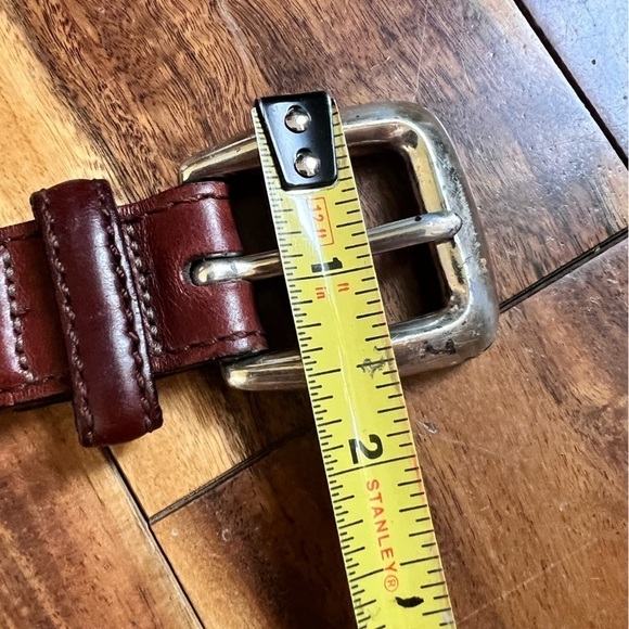 Brighton Vintage Leather Woven Brown Black Belt Silver Buckle Boho Classic Chic main image 6